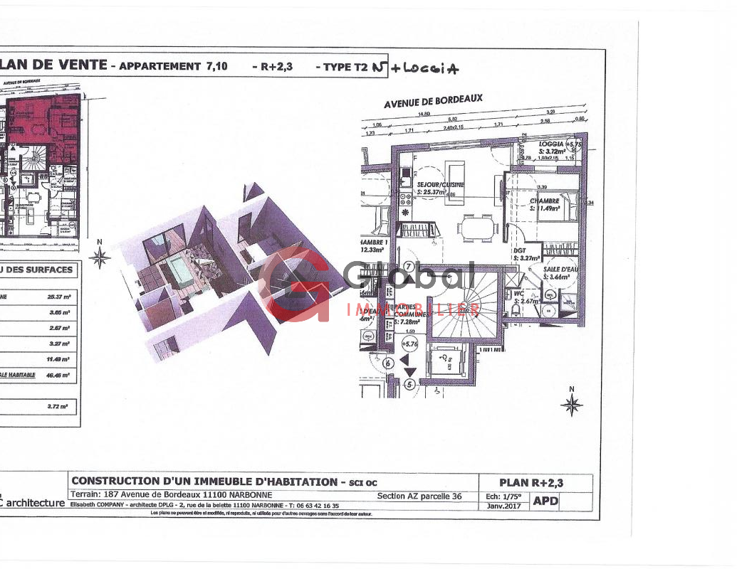 Vente Appartement 46m² 2 Pièces à Narbonne (11100) - Global Immobilier